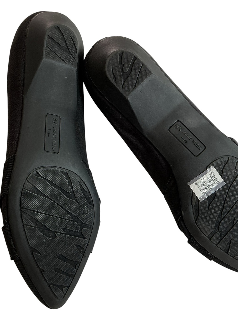 Anne Klein IFLEX Black Fabric Pointed Toe Flats Criss Cross Stretch Womens 7.5M - Picture 8 of 8